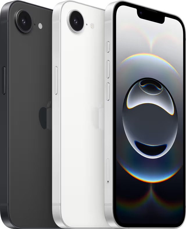 iPhone 16e i forskellige farvevalg