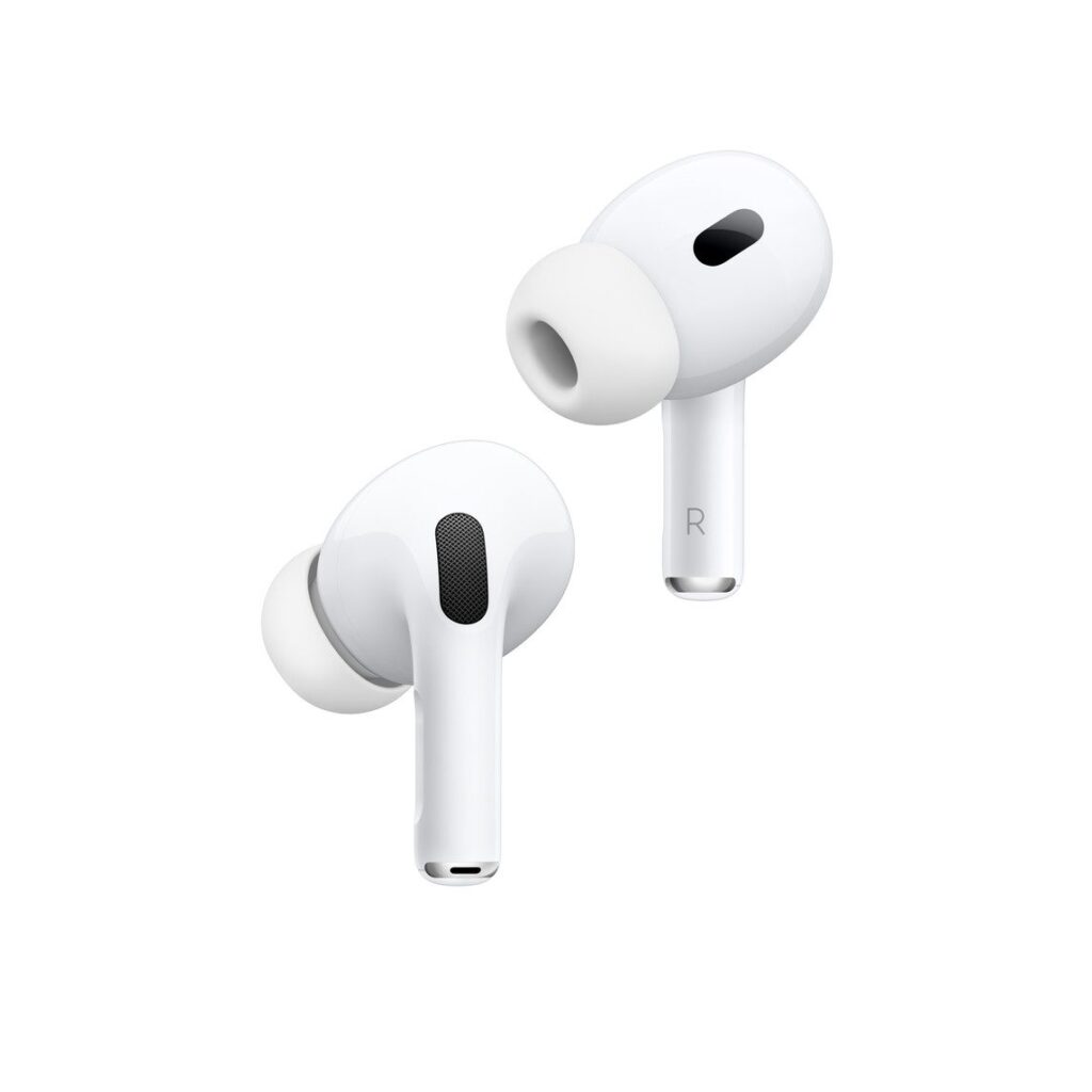 AirPods Pro korvakuulokkeella ja silikonikorvakappaleilla