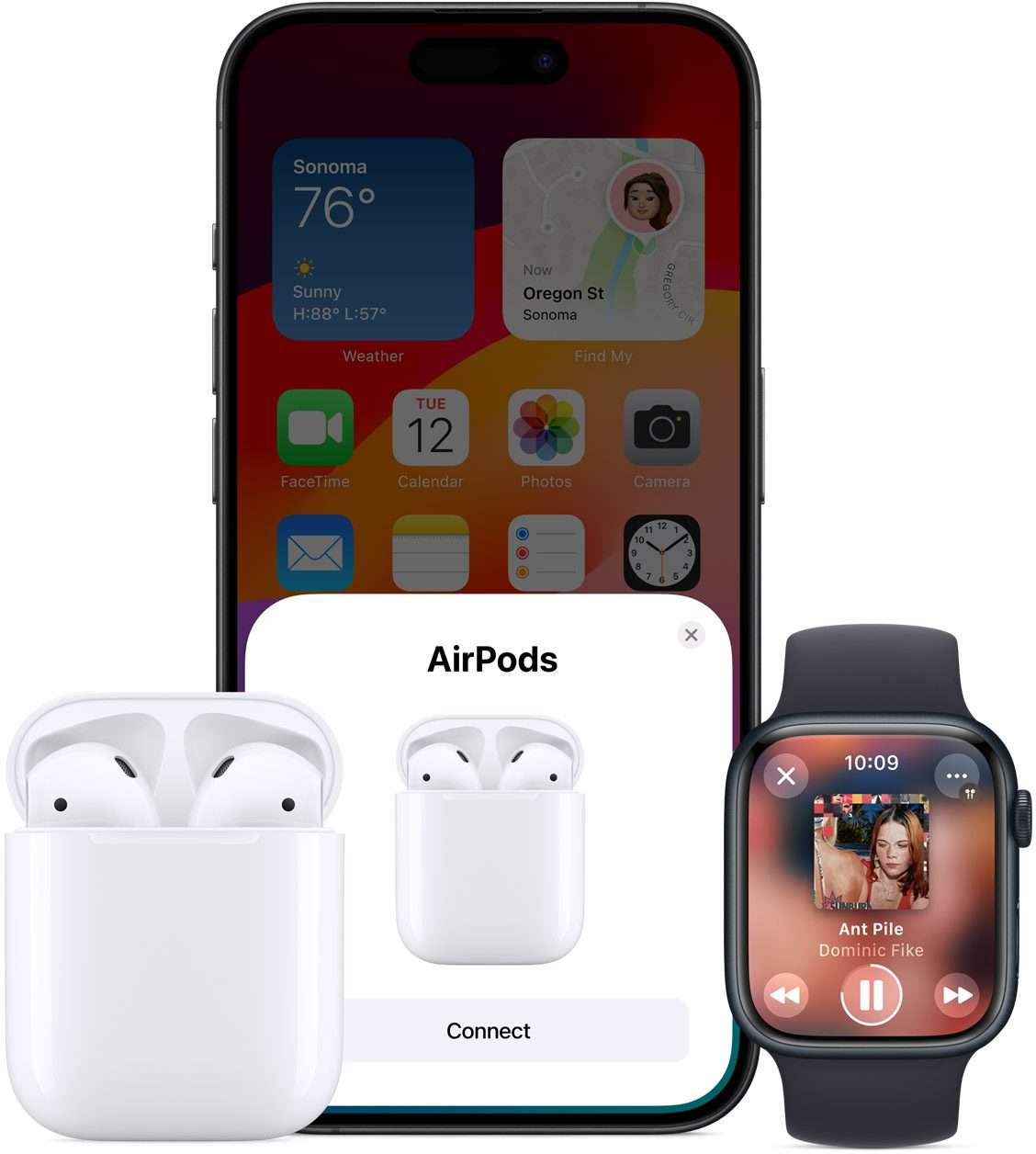 AirPods-yhteys iPhoneen ja Apple Watchiin