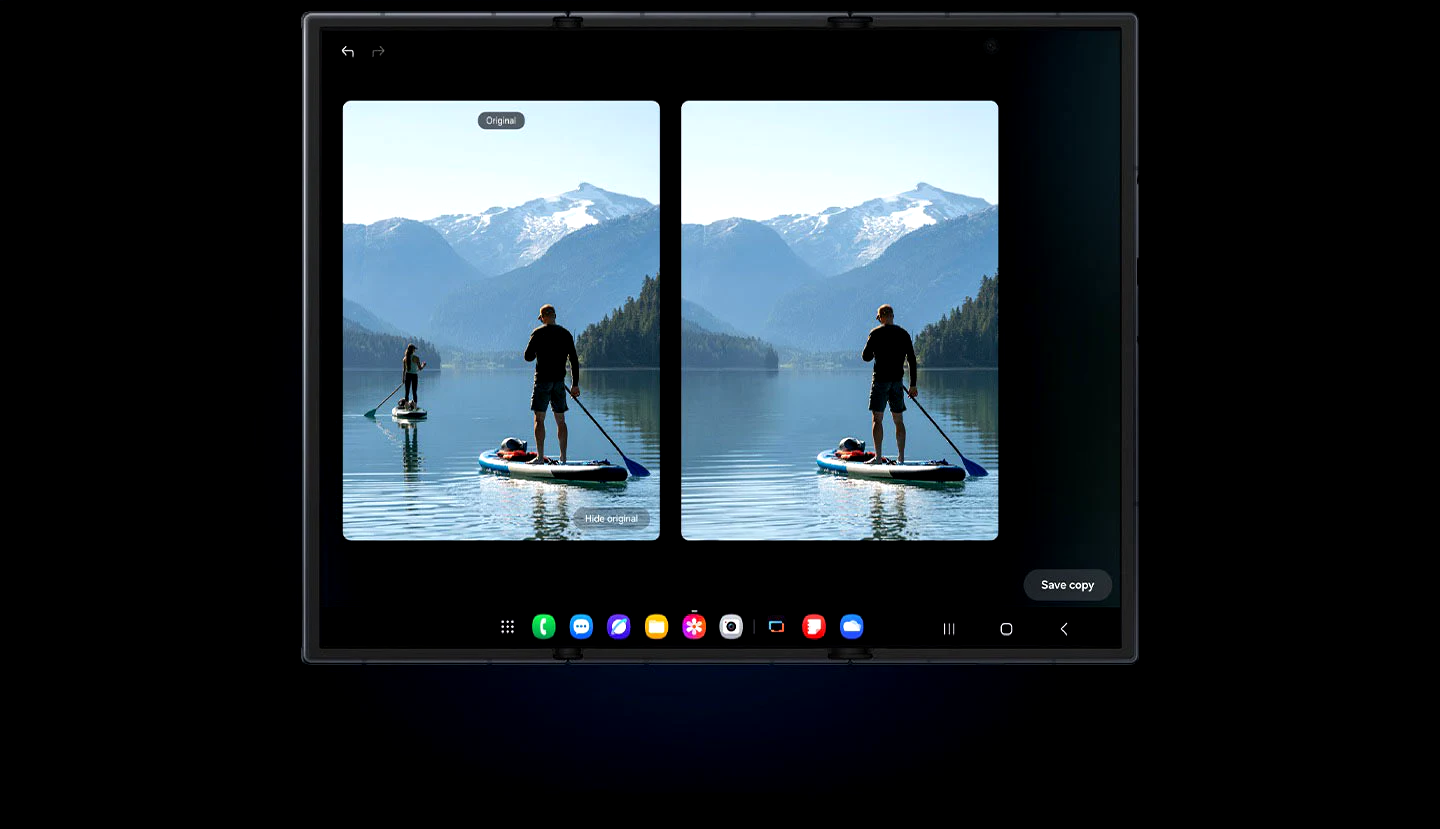 Galaxy Z TriFold multitasking useilla sovelluksilla