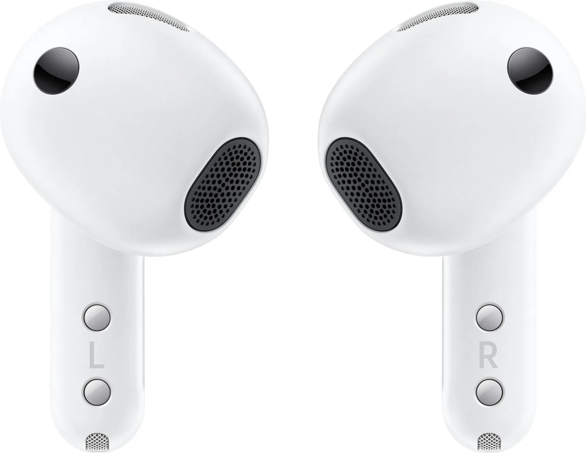 Samsung Galaxy Buds 4 takapuoli L ja R merkinnöillä