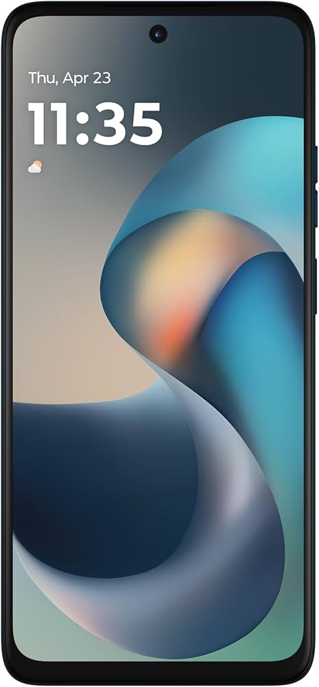 Moto G57 front view with 6.72-inch display