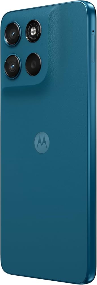 Motorola Moto G57 in Pantone Corsair from the back