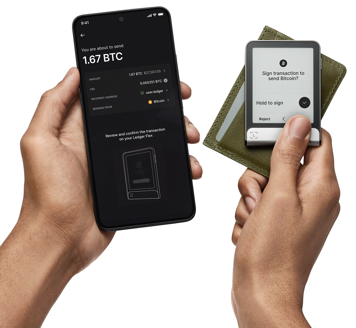 Ledger Flex med Recovery Key