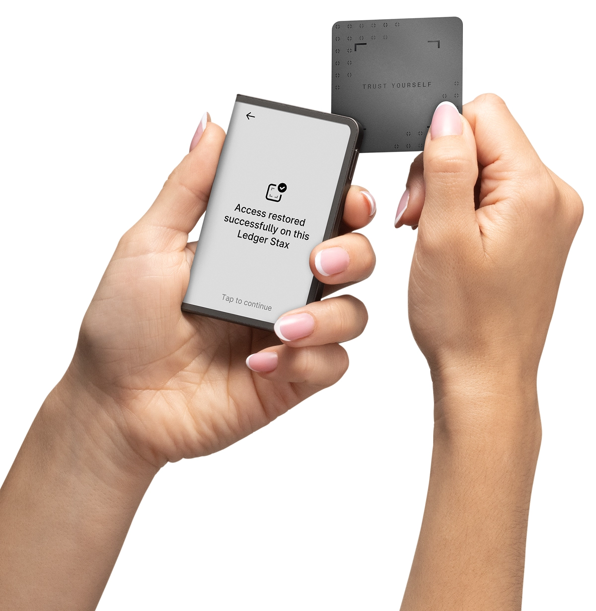 Ledger Stax med Recovery Key