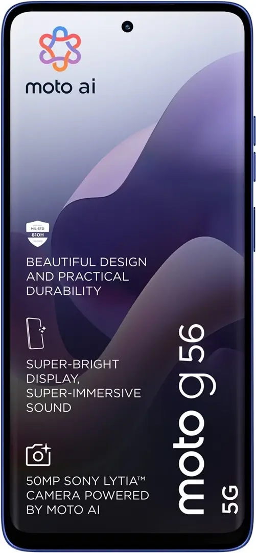 Motorola Moto G56 5G näyttö ja muotoilu